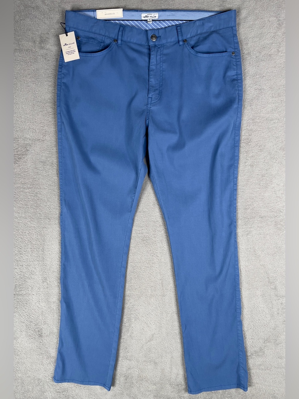 Peter Millar Soft Touch Bedford Corduroy Pants Men's 38x34 Blue Stretch Golf NWT